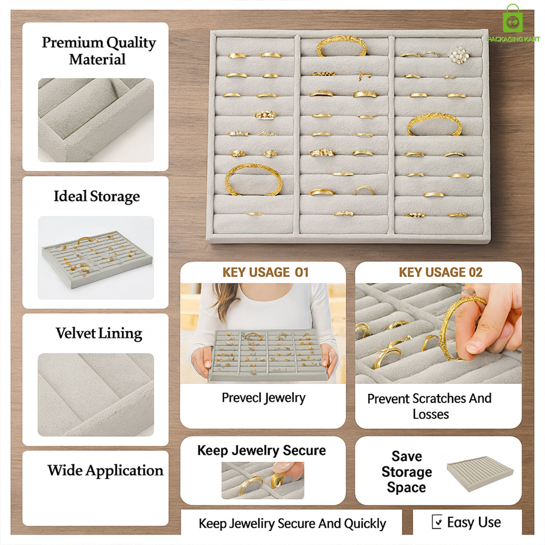 Luxury Grey Bangles – Jewellery Tray & Shop Display