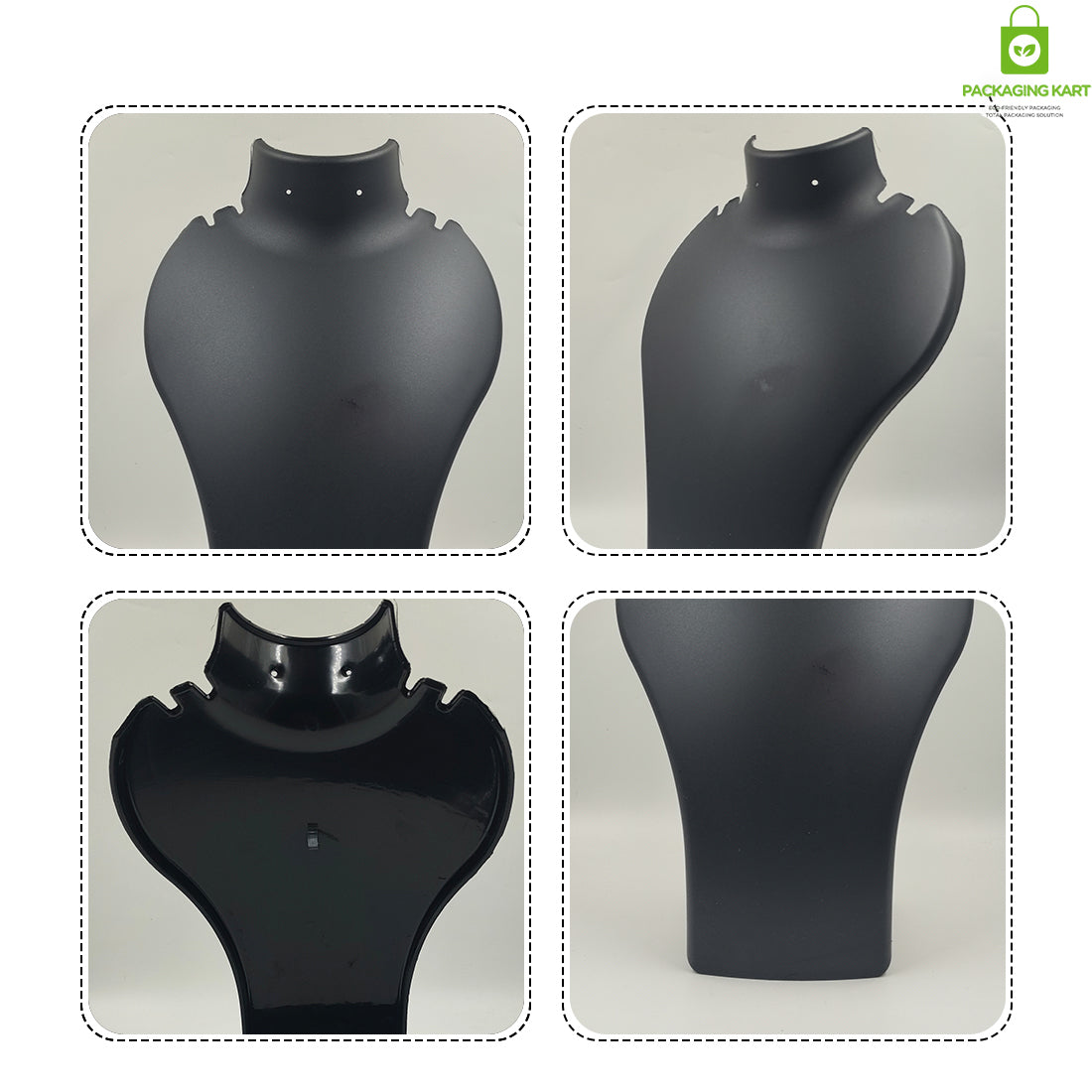 Black Plastic Fibre Jewellery Display Statue – Elegant Neck Stand