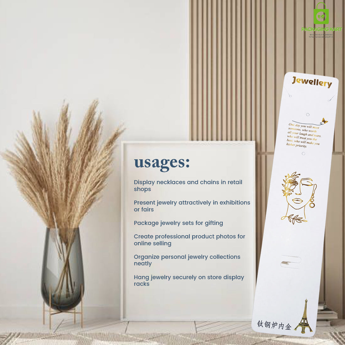 Multi-Colour Jewellery & Necklace Display Cards for Packaging