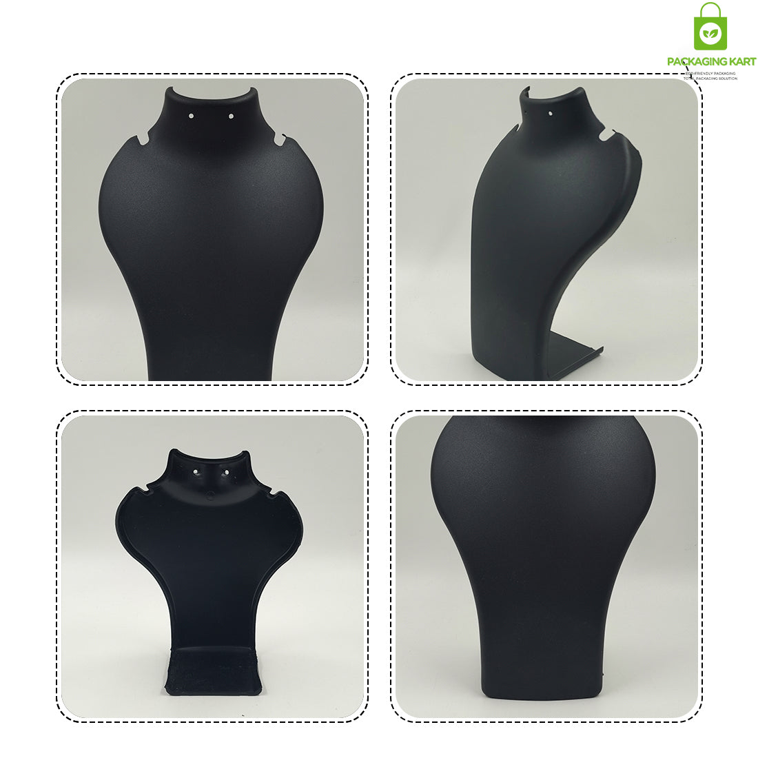 Black Plastic Fibre Jewellery Display Statue – Elegant Neck Stand