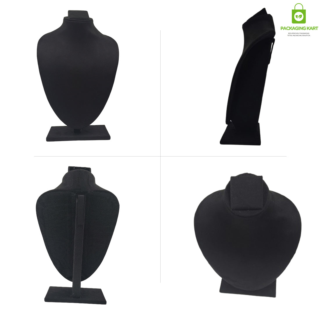 Black Velvet Jewellery Display Bust – Necklace & Pendant Stand