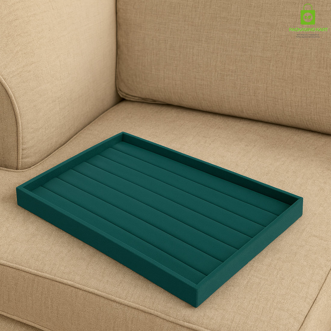 Elegant Green Jewellery Tray – Ring Arrangement