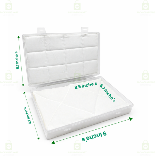 Durable Jewellery Plastic Storage Box with Soft White Cushion Cotton Lining for Protection