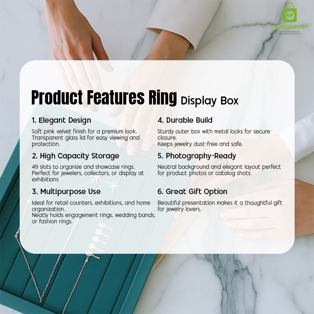 Ring Display Stand – Elegant Jewelry Organizer for Shops & Exhibitions