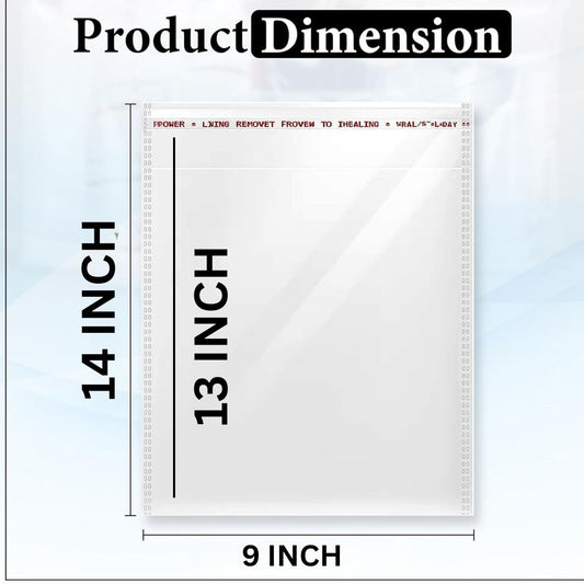 9X13X14 Plastic Transparent Poly Bags For Packing Saree Cloth Sealable | Used For Saree Packing, Shirts Packing,Bopp Poly Bags Self Adhesive