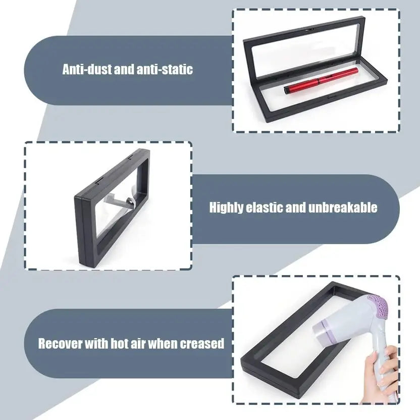 9X23 Jewellery Floating Frame Display Box ā 3D Effect for Rings & Pendants