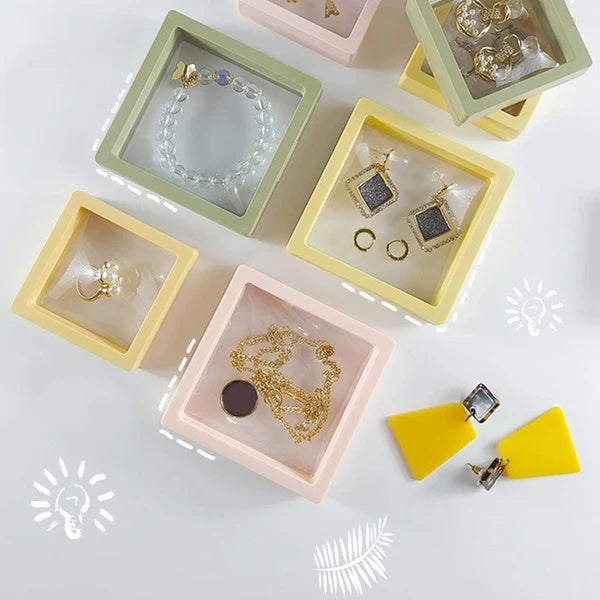 9X9 Jewellery Floating Frame Display Box – 3D Effect for Rings & Pendants