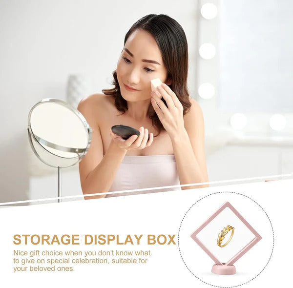 9X9 Jewellery Floating Frame Display Box – 3D Effect for Rings & Pendants