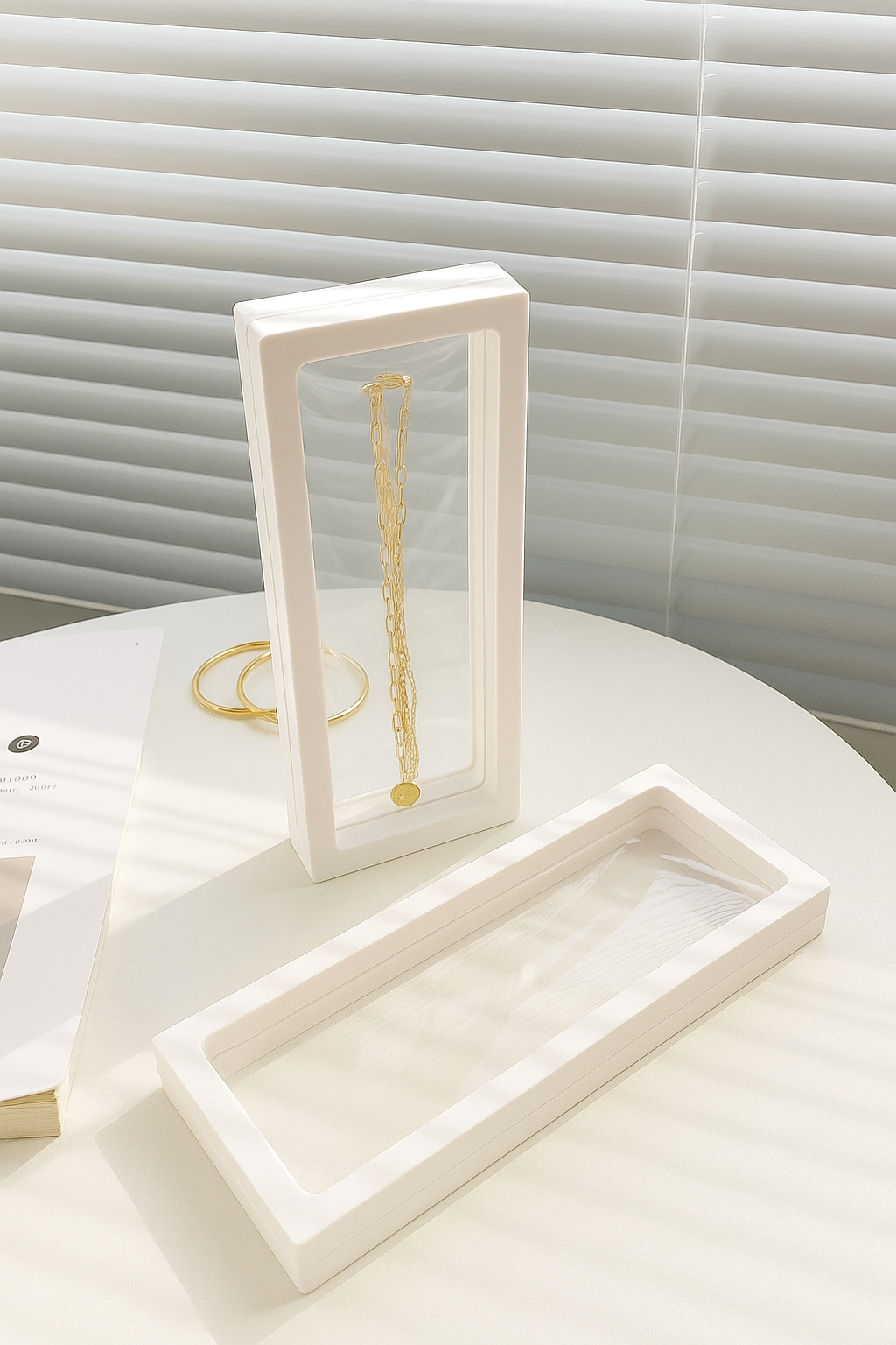 7X18 Jewellery Display 3D Floating Box ā Transparent & Reusable Showcase