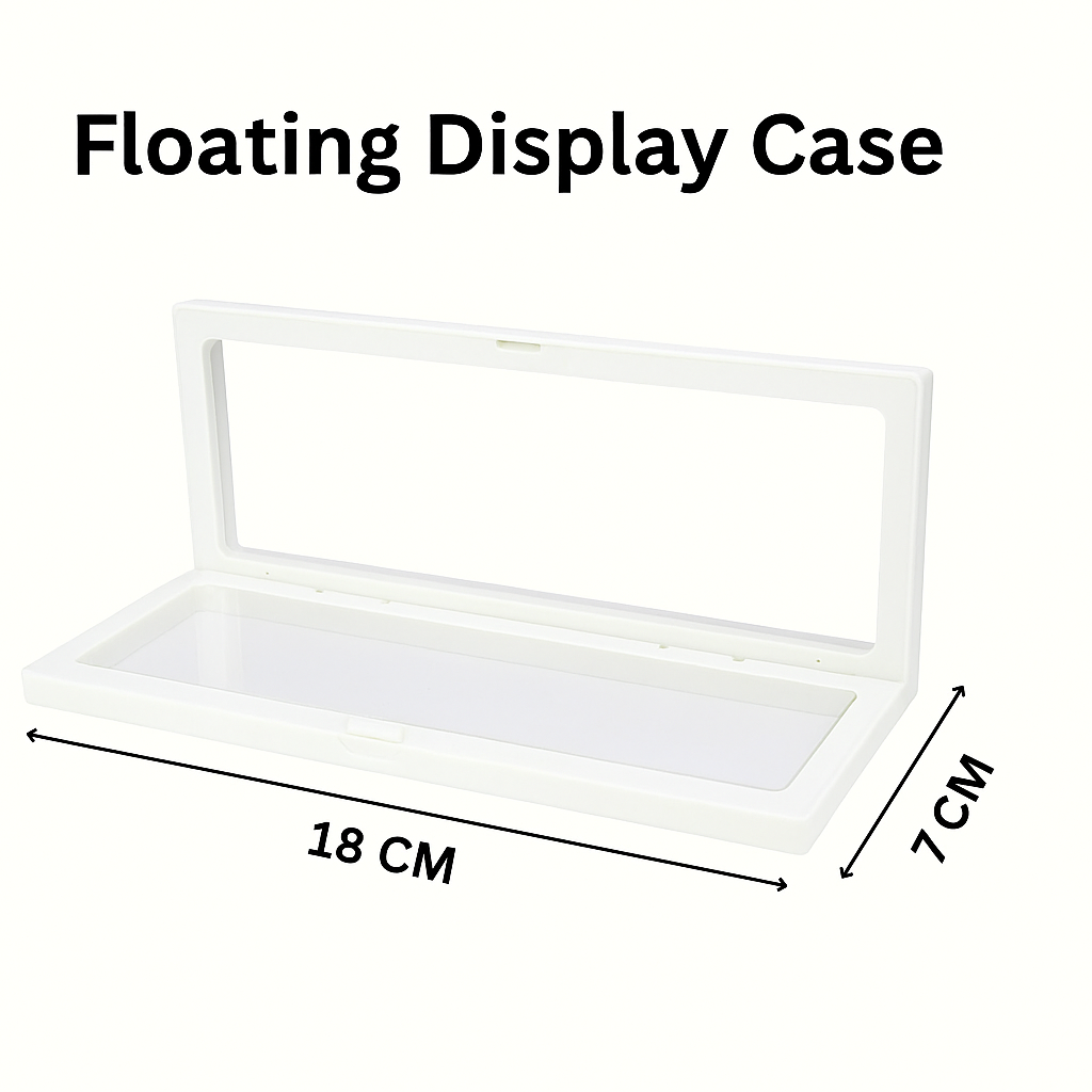 7X18 Jewellery Display 3D Floating Box ā Transparent & Reusable Showcase