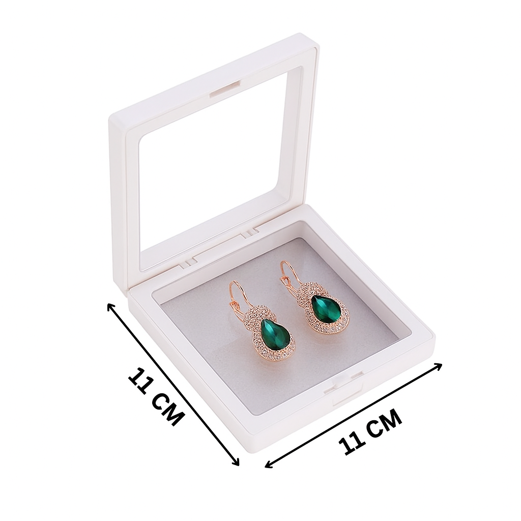 11X11 Jewellery Floating Frame Display Box ā 3D Effect for Rings & Pendants