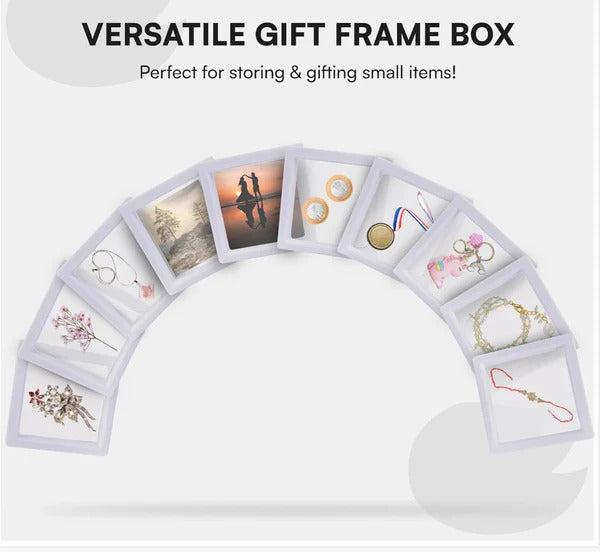 9X9 Jewellery Floating Frame Display Box – 3D Effect for Rings & Pendants