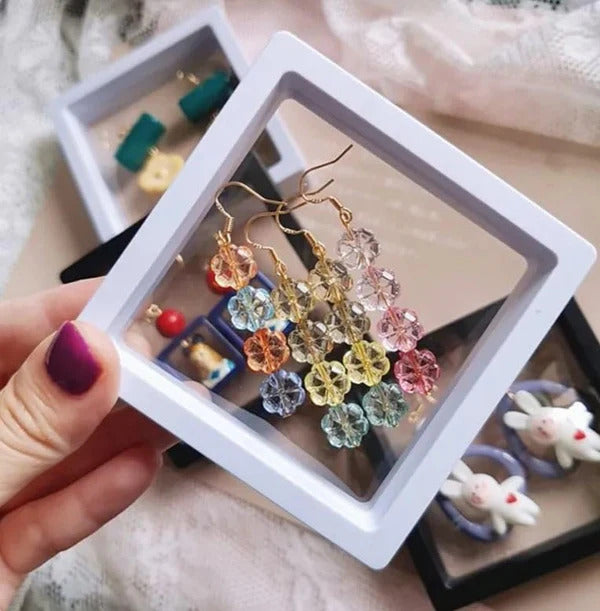 9X9 Jewellery Floating Frame Display Box – 3D Effect for Rings & Pendants