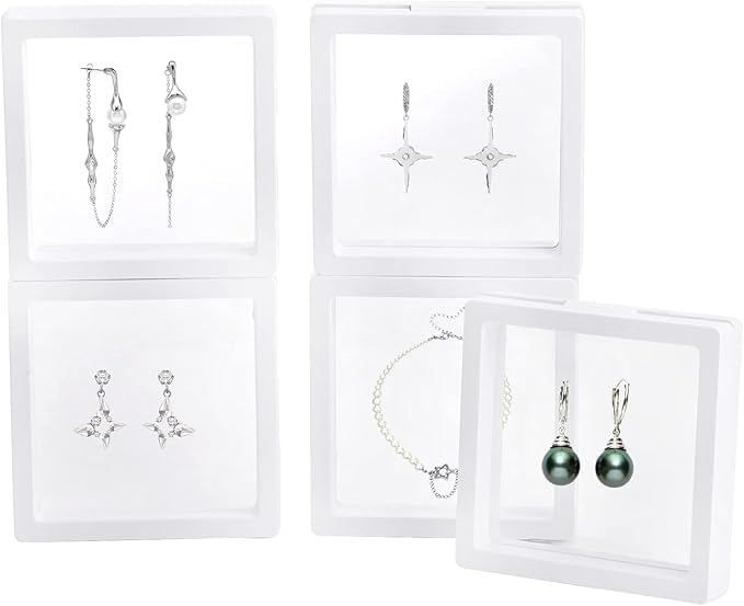 5X5 Jewellery Floating Frame Display Box – 3D Effect for Rings & Pendants