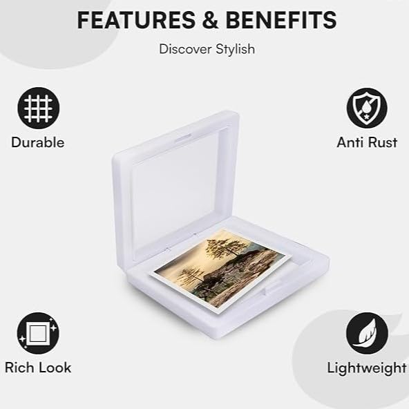 5X5 Jewellery Floating Frame Display Box – 3D Effect for Rings & Pendants