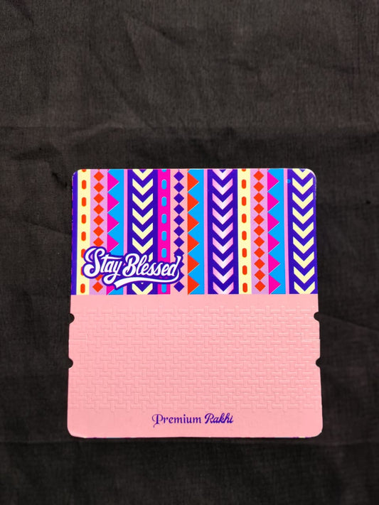 Designer Couple Rakhi Card with Attractive Print | Bhaiya Bhabhi Rakhi Display Card