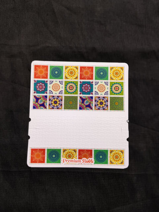 Festive Couple Rakhi Display Card | Beautiful Rakhi Packaging for Brother & Sister-in-Law