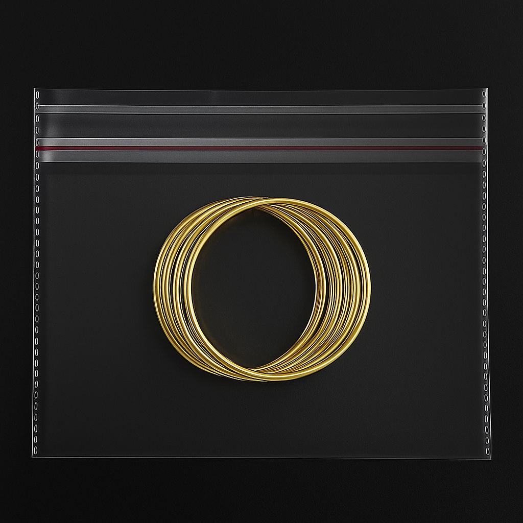 7X6 Premium 51 Micron Transparent BOPP Bags for Jewellery Storage & Packing