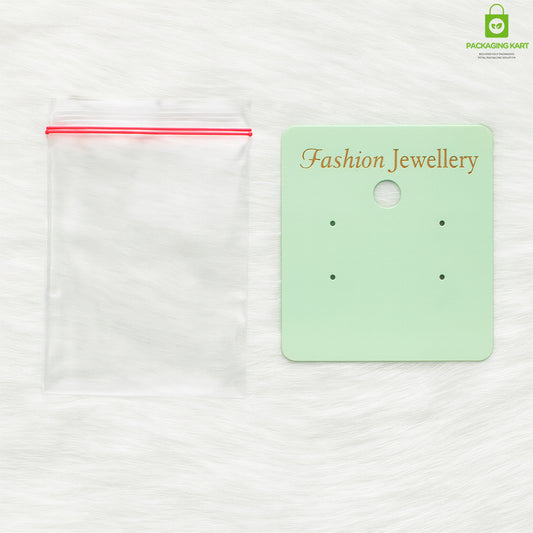 Green Stud Earrings Display Cards – Clean & Minimalist Jewelry Holder