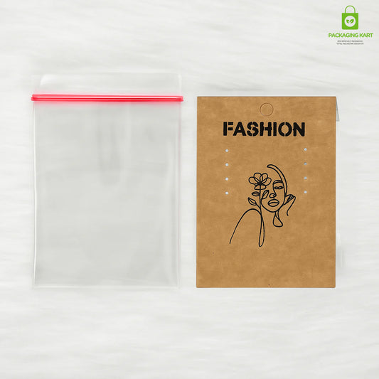 Brown Earring Jewellery Card | Premium Display Backing