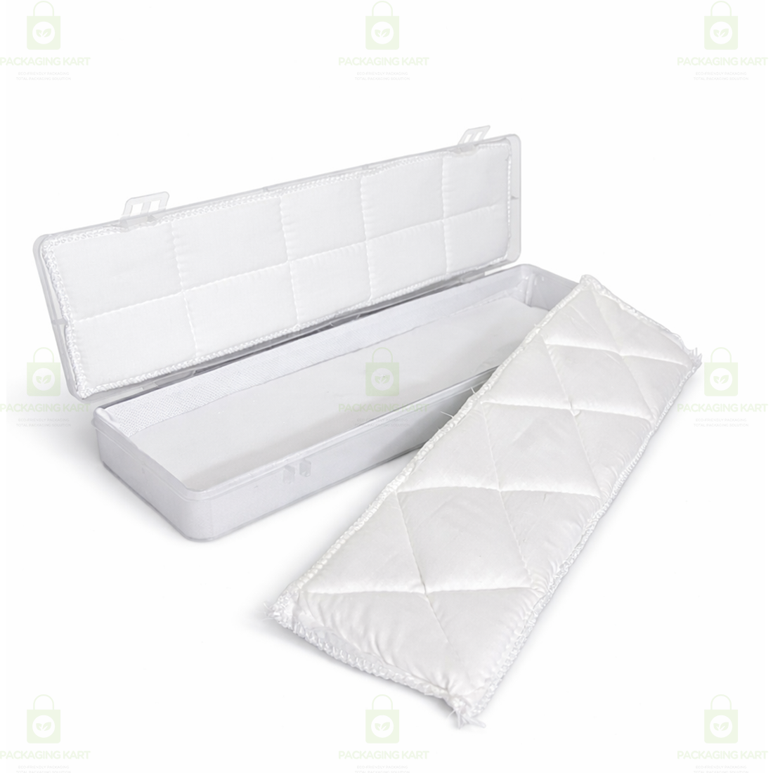 Jewellery Storage Plastic Box with White Cotton Cushion Padding – Anti-Oxidation Organizer Case
