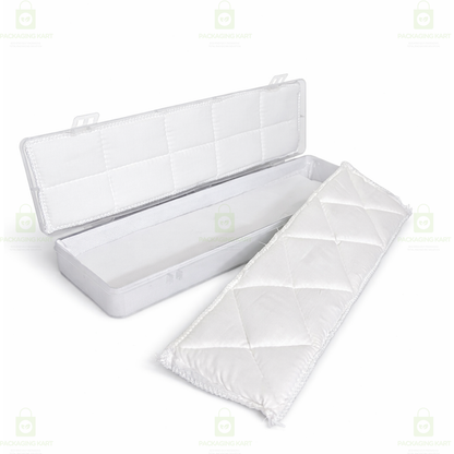 Jewellery Storage Plastic Box with White Cotton Cushion Padding – Anti-Oxidation Organizer Case