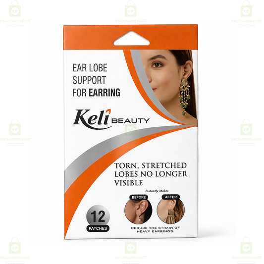 Ear Lobe for Support Earrings, Patches Ear lobe Support for Heavy Earring, Invisible Sticker tape, Transparent EarLobe Tapes Ear Lifts Patches (Pack of 12 Pcs.)