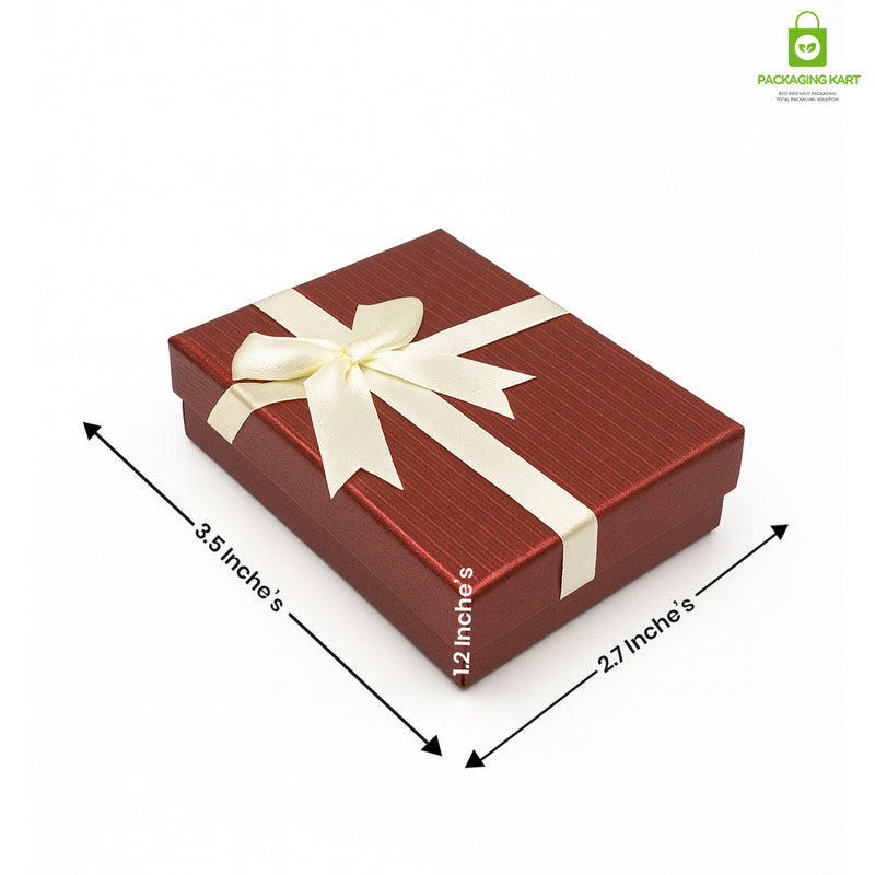 Stylish Dark Red Jewellery Box – Perfect for Rings, Bracelets & Necklaces