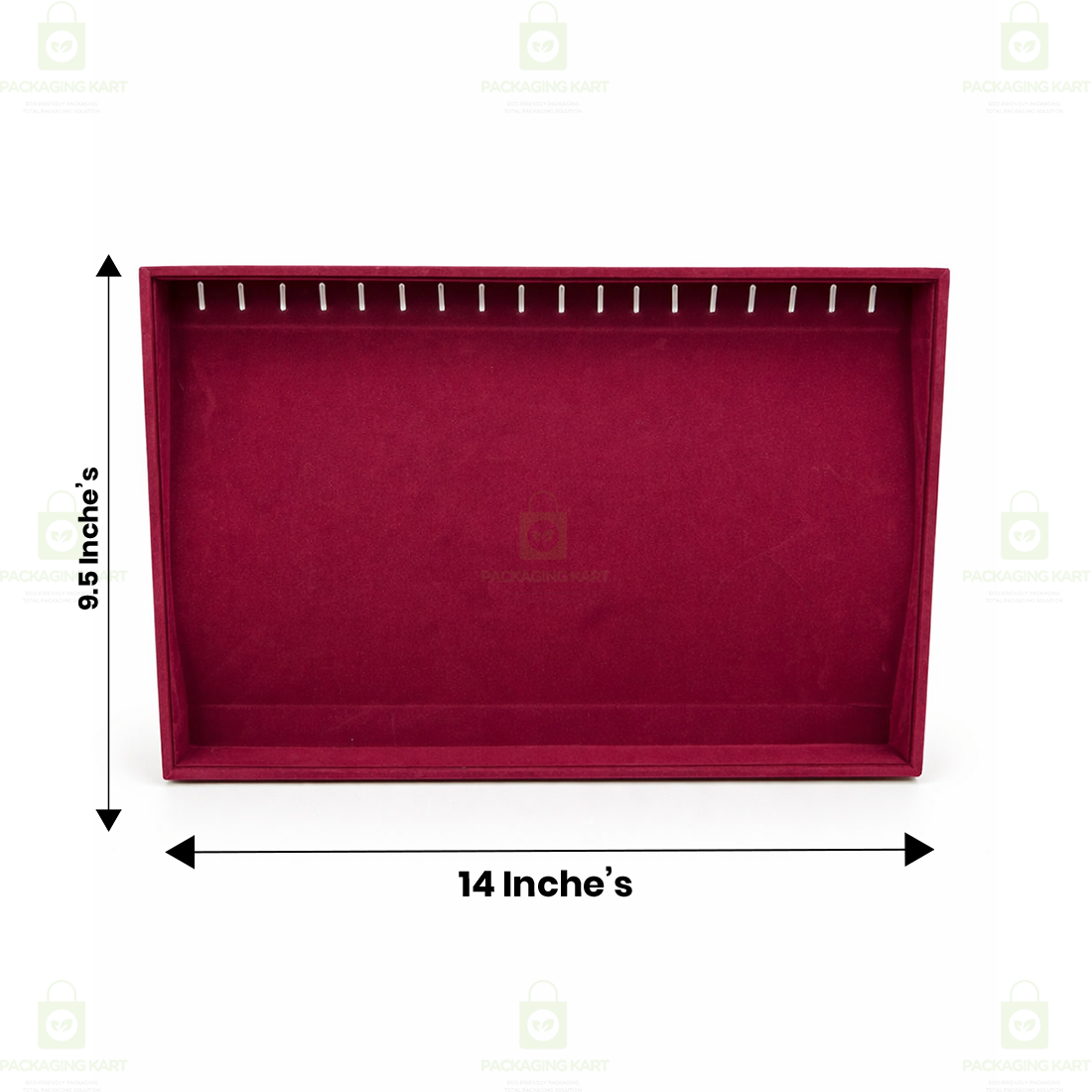Premium Velvet Wooden Chain Tray for Jewellery Display | Elegant Necklace Organizer