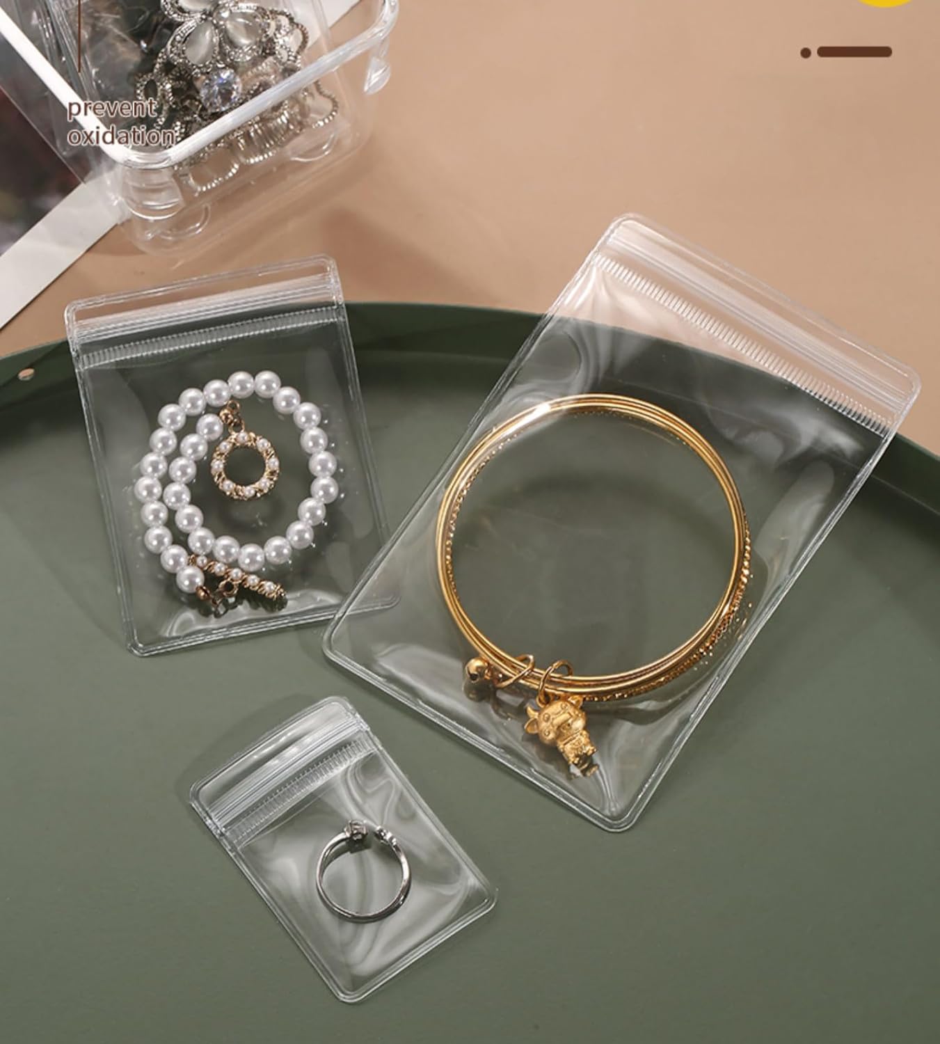 Transparent Jewellery Storage Pouches | Clear PVC Zip Lock Covers for Rings, Earrings, Necklaces & Accessories | Durable Jewellery Organizer Bags