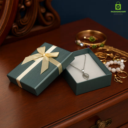 Elegant Grey Jewellery Organizer Box for Rings, Necklaces & Earrings