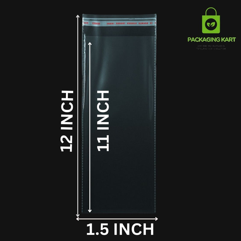 1.5X12 Crystal Clear 51 Micron BOPP Jewellery Packing Bags – Scratch Free Storage