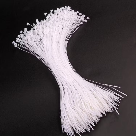 500 Pcs Plastic Tag Fastener Snap Lock Pins | 5 Inch White Security Loop Pins for Clothing, Garments & Retail Store Labeling