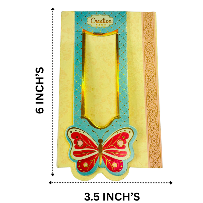 Premium Fancy Rakhi Card with Envelope – Celebrate in Style