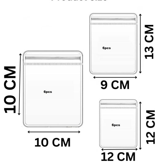 36Pcs jewellery Storage Transparent Pouches for Earrings Rings Bracelets Mangalsutra Clear Zipper Bags Anti Oxidizing for Storage jewellery Packing Bags Set