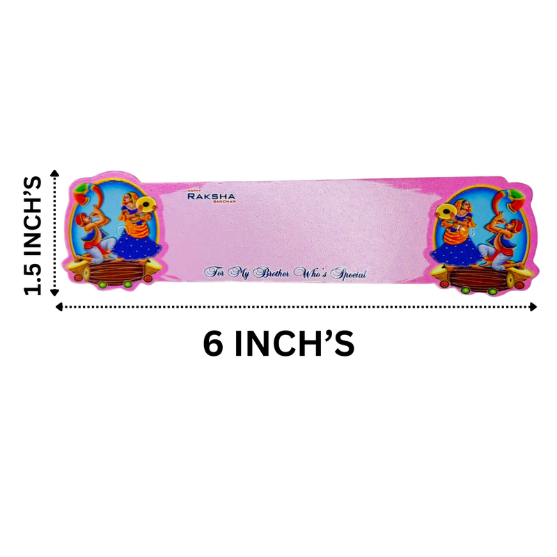 Handmade Rakhi Card with Message for Brother & Sister