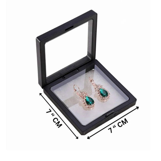 7X7 Jewellery Floating Display Frame Box - 3D Effect Transparent Display Case for Rings, Pendants & Coins | Black, White & Multicolor | Pack of 10/20/50/100