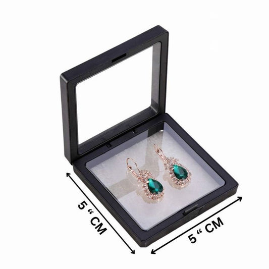 5X5 Jewellery Floating Display Frame Box - 3D Effect Transparent Display Case for Rings, Pendants, Coins & Earrings | Pack of 10/20/50/100