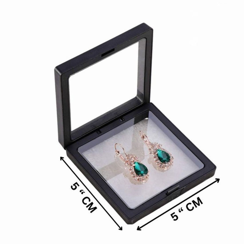 5X5 Jewellery Floating Frame Display Box – 3D Effect for Rings & Pendants