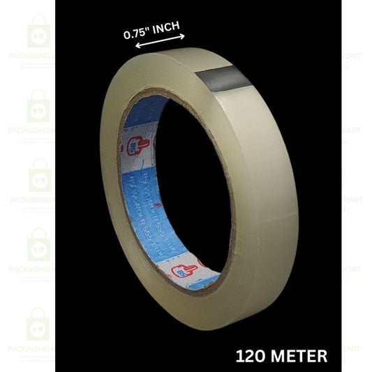 0.75 Inch X 100 Meters Premium White BOPP Packing Tape – Strong Adhesive for Carton Sealing & Packaging