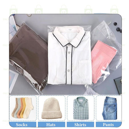11X16X17 Plastic Transparent Poly Bags For Packing Saree Cloth Sealable | Used For Saree Packing, Shirts Packing,Bopp Poly Bags Self Adhesive