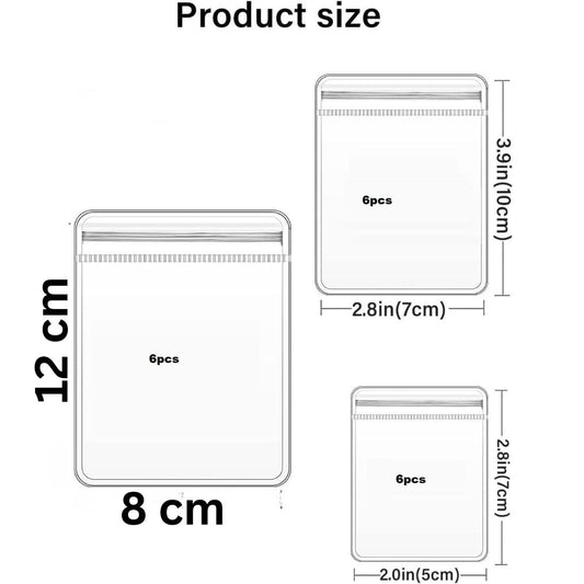 36 Pcs Transparent Jewellery Storage Pouches | Clear PVC Zip Lock Covers for Rings, Earrings, Necklaces & Accessories | Durable Jewellery Organizer Bags (Transparent, Pack of 36)