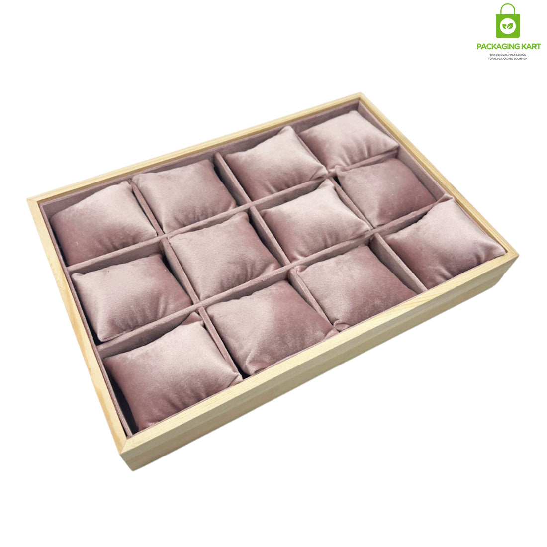 Wooden Jewellery Display Tray for Showroom Use – Watch, Kada & Bracelet (12 Slots)
