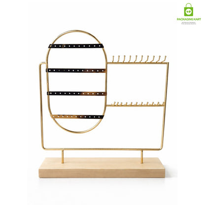 Luxury Gold Plated Frame Earrings Stand for Women Jewellery