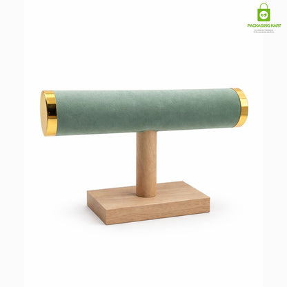 Wooden Velvet Bangles Display Stand – Single Roll Jewellery Organizer