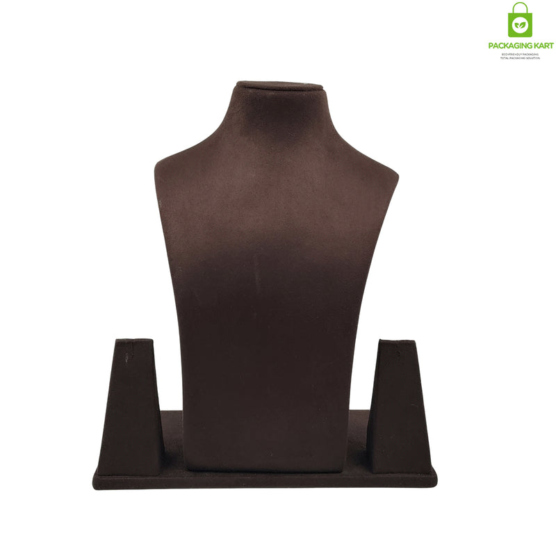Premium Brown Velvet Bridal Jewellery Set – Classic Elegance