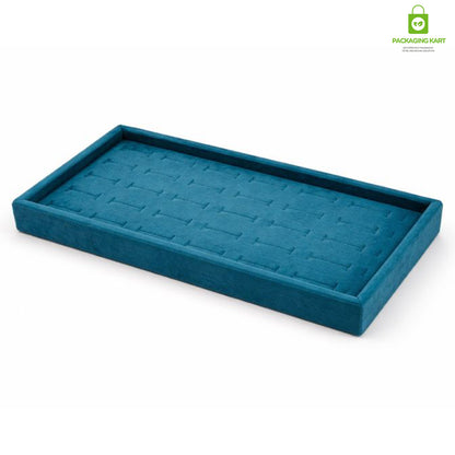 Premium Velvet Ring Display Stand with Wooden Base