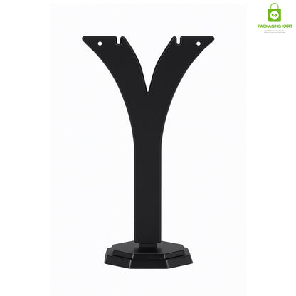 Minimalist Black Earring Holder – Y Shape Jewelry Organizer