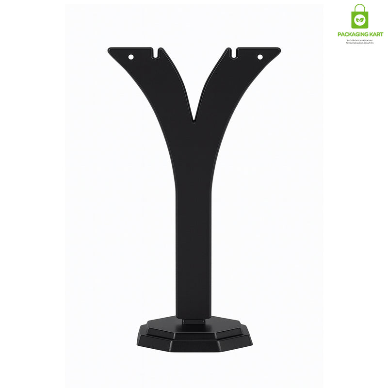 Minimalist Black Earring Holder – Y Shape Jewelry Organizer