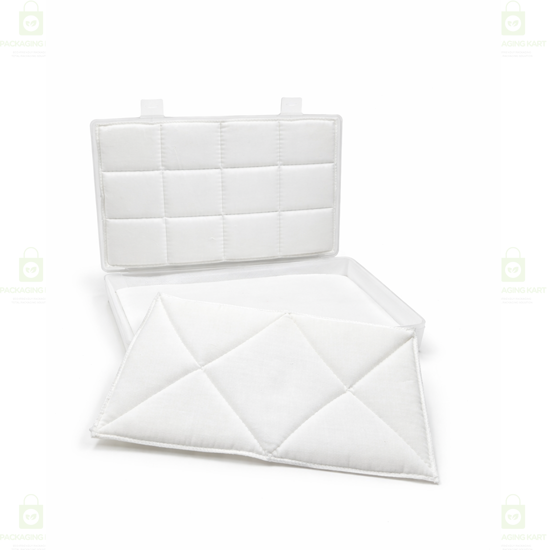 Durable Jewellery Plastic Storage Box with Soft White Cushion Cotton Lining for Protection